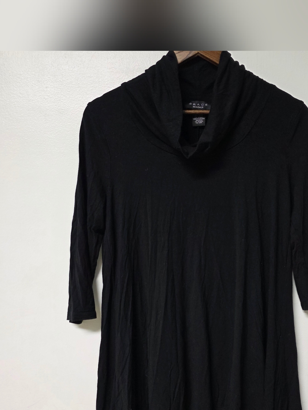 Grace Black Cowl Neck Tunic